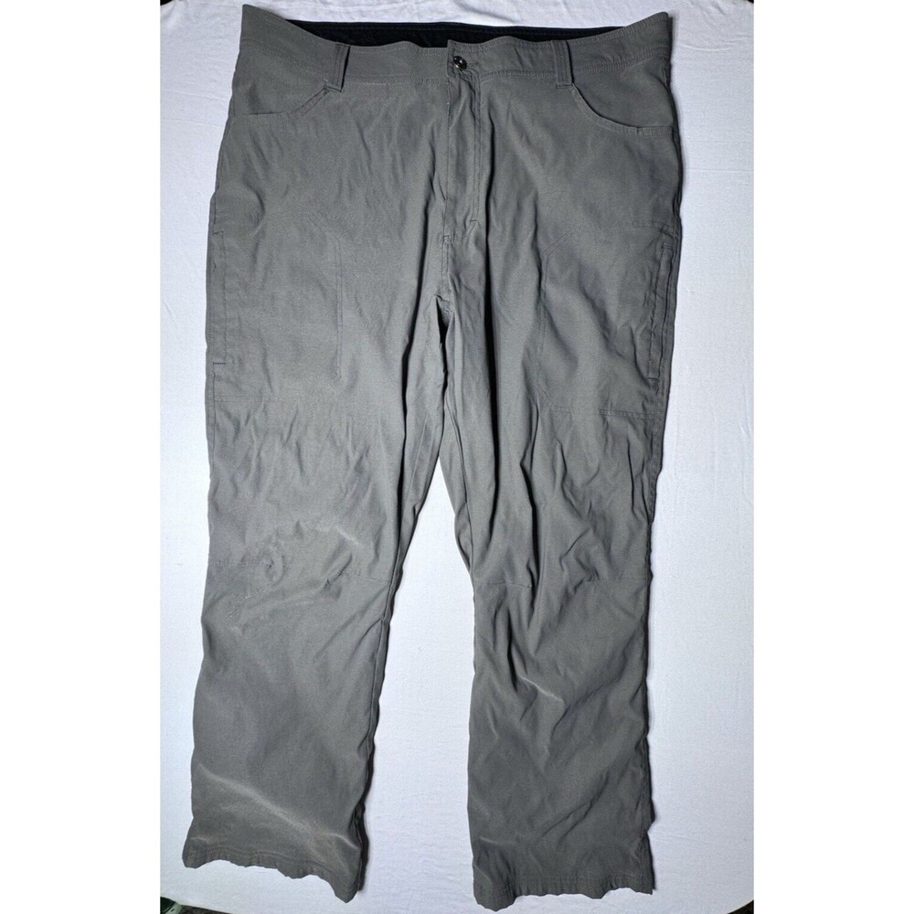 Eddie Bauer Pants Mens 40x30 Fleece Lined Tech Dark Smoke Gray Heavyweight